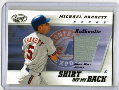 2002 Leaf Shirt Off My Back #MB Michael Barrett - Image 1 of 2