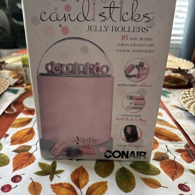 Conair Candl Sticks Pink Jelly Rollers Hair Curlers Hot Sticks clipless. Tested* - Image 1 of 4