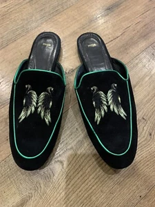 Maje Black Suede Mules Size 6 - Picture 1 of 4