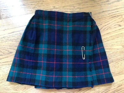 Archie Brown Vintage Clueless Pleated Girls Skirt Preppy Tartan Plaid Wool 10/12 - Image 1 of 4