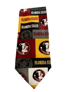 Vintage FSU Florida State University Ralph Marlin Men’s Necktie Old Logo - Picture 1 of 6