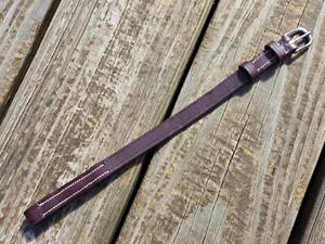 Devoucoux Brown Leather SINGLE Cheekpiece -Bridle Replacement Part- Size LARGE - Picture 1 of 3