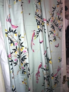 3 Metres Sara Miller Bird Trellis Duckegg Fabric Curtain Cushion Upholstery - Picture 1 of 5