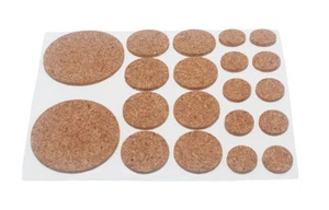 10 X Sheet Of Cork Protective Pads Assorted Sizes ( 20 Per Sheet ) | Onestopdiy - Picture 1 of 1