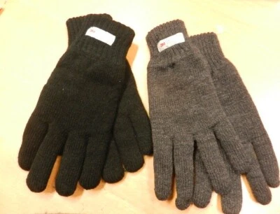 NEW HEATGUARD THINSULATE MENS GLOVES M/L BLACK OR GREY - Image 1 of 2