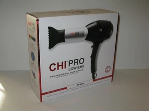 CHI PRO LOW EMF Professional Black Hair Dryer with Nozzle & Diffuser - Picture 1 of 1