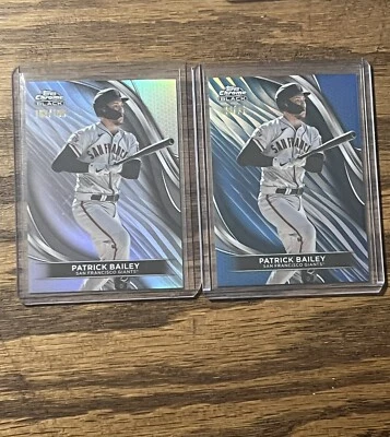 2024 Topps Chrome Black Patrick Bailey #59 Blue Refractor /75 + Silver /199 - Image 1 of 2