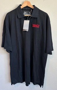 NWT Cutter & Buck Men's Size Large Black Golf Polo Shirt Senco Logo DryTec - Picture 1 of 11