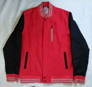 CHAQUETA BOMBER NIKE "OG" DESTRUCTOR MEZCLA LANA NYLON MANGAS CREMALLERA COMPLETA TALLA L - Imagen 1 de 7