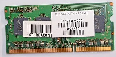 ORIGINAL! MICRON 4GB 1RX3 1600MHz PC3L-12800S MEMORY RAM SODIMM 691740-005 - Image 1 of 3