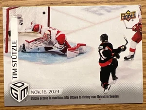 2023 - 2024 Upper Deck Game Dated Moments Tim Stützle - Base #21 Ottawa Senators - Bild 1 von 2