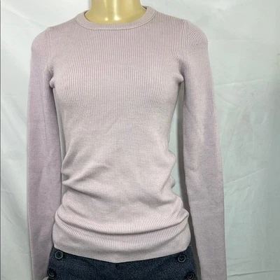 Top tejido acanalado manga larga cómodo elástico púrpura claro para mujer J. Crew talla XS Foto 1 de 4