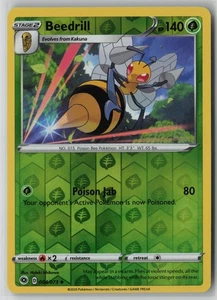 Tarjeta holográfica inversa Beedrill 004/073 Pokemon Champion's Path casi nueva (NM) 2 - Imagen 1 de 2