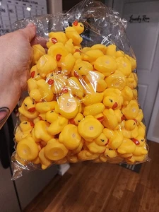 200 Pcs Mini Rubber Ducks in Bulk Yellow Tiny Baby Shower Ducks Float Squeak Bat - Picture 1 of 7