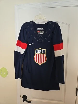 Authentic Nike USA Olympics Hockey Jersey 2014 Sewn Stitched Size Small - Image 1 of 4