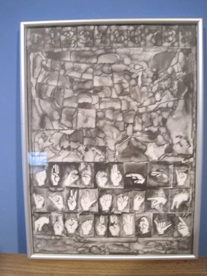 Mapa sin título de Jasper Johns 2013 ULAE 321 edición limitada litografía enmarcada 11x15 Foto 1 de 3