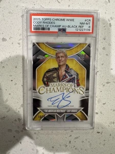 Cody Rhodes 10/10 Bookend Marks Of Champions Auto PSA 8 2025 TOPPS CHROME WWE - Picture 1 of 2