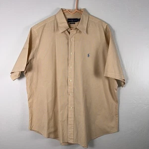 Camisa De Colección Años 90 Ralph Lauren Calce Clásico Manga Corta Abotonada Para Hombre’s 2XL ~ Melocotón - Imagen 1 de 5