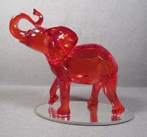 Lucite Red Elephant Figur 4" Matriarch of the Red Diamond 2013 Hamilton - Bild 1 von 7