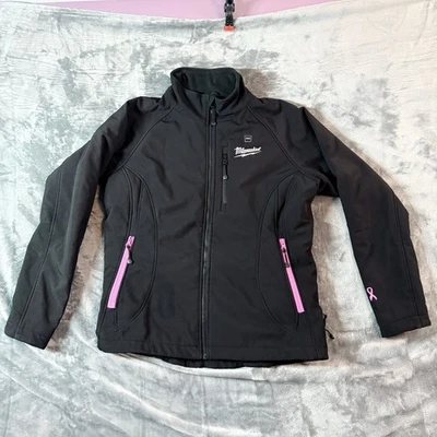 Milwaukee Women's M12 Heated Gear Jacket Black Pink Breast Cancer No Battery Med - Image 1 of 4