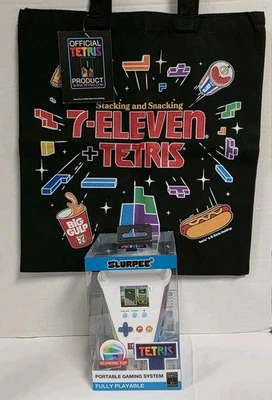 NUEVO Slurpee + TETRIS 7/11 Dispositivo de Juego Portátil Portátil con Bolsa de Mano a Juego HTF  Foto 1 de 4