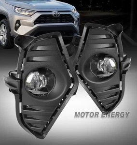 For 19-23 Toyota RAV4 LE XLE Hybrid SE Bumper LED Fog Lights Lamp Chrome w/Bezel - Bild 1 von 10