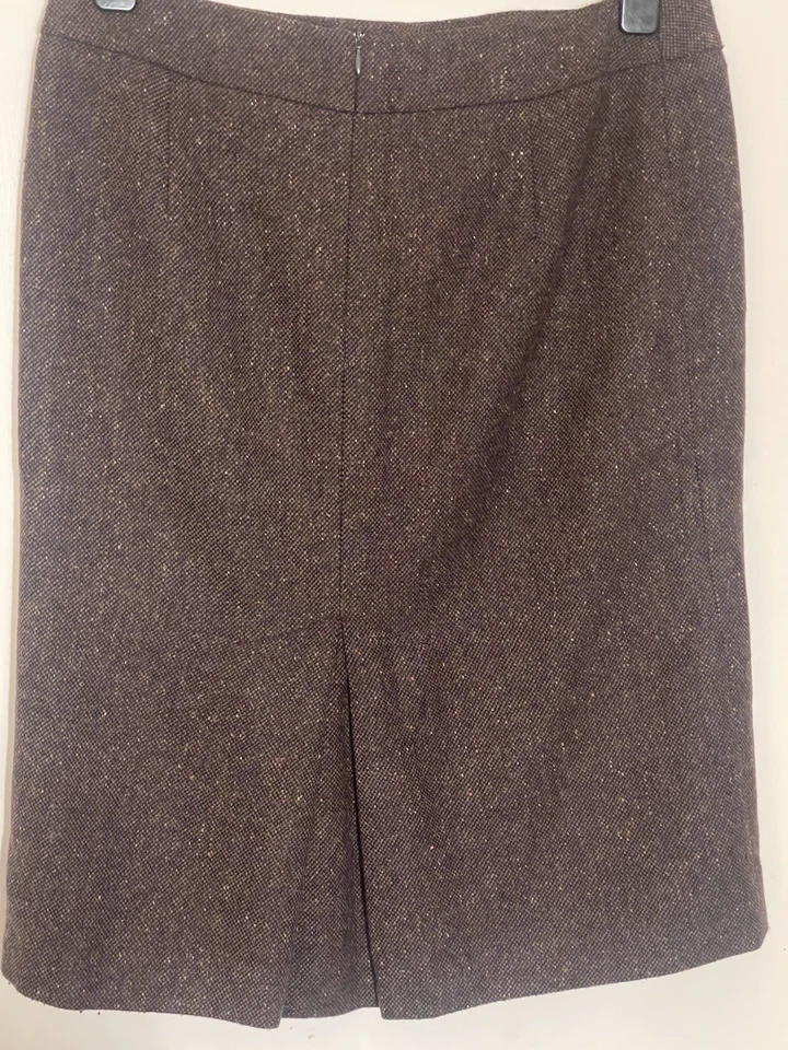 PRE-LOVE  Vantage LAURA ASHLEY  Brown  Mixed Knee Length  Skirt women’s U.K-14” - Image 1 of 4