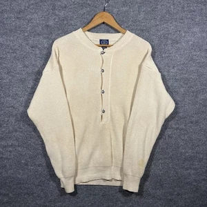 Vintage 90s Gap Beige Cotton Ramie Blend Knit Sweater Medium Cardigan - Bild 1 von 6