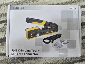 Kit d'outils à sertir RJ11 RJ45 Cat5/5e/6 câble passage à travers sertisseur réseau Ethernet - Photo 1/4