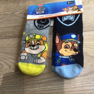 NICKELODEON KIDS THERMAL SOCKS PAW PATROL AGE 2-4 YEARS 2 PAIRS BNWT - Picture 1 of 2
