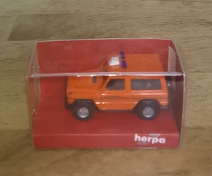 Herpa Mercedes Classe G Protezione Civile Arancione Modellino Auto 1:87 - Foto 1 di 5