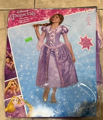 Disfraz de Princesa Rapunzel Disney De Lujo Niñas MEDIANO 7-8 NUEVO Paquete al por menor Foto 1 de 2