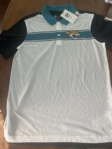 Jacksonville Jaguars Polo Shirt Men White Blk Nike Golf Performance NFL  SZ Sm/M - Picture 1 of 7