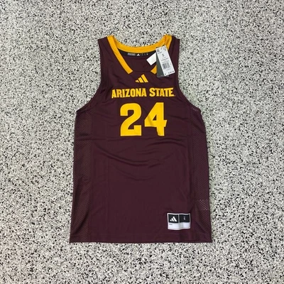 Camiseta deportiva de baloncesto Arizona State Sun Devils NCAA Adidas Swingman #24 para hombre S nueva con etiquetas Foto 1 de 4