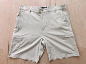 Chaps Golf Shorts Mens Sz 36 Khaki Classic 8 inch Inseam Lightweight Flat Front - Picture 1 of 10