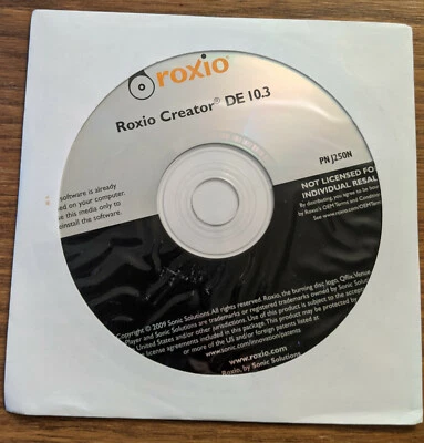 BRAND NEW - Roxio Creator DE 10.3 Software - DELL P/N J2510N - Image 1 of 2