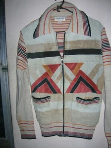 NEU HERRENJACKE beige XL Gr. Leder & Acryl - Bild 1 von 3