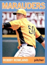 2013 Topps Heritage Minor League #191 ROBBY ROWLAND Blue  Border Real 1/1