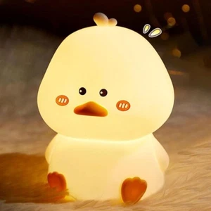 TOYTONICSilicone Duck Night Light for KidsRechargeableTouch Led Lamp Colorchange - Picture 1 of 9