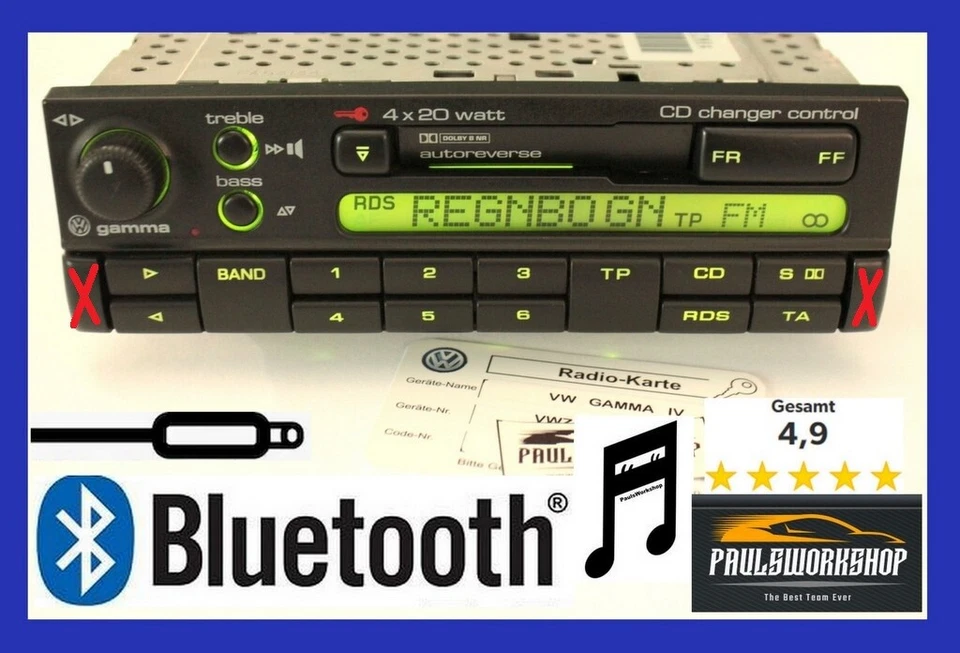 Original VW Gamma  IV 4 Bluetooth 5.0 + Aux-in Streaming Internet Radio Gamma - Bild 1 von 3