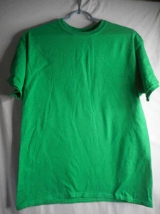 Solid No graphic Plain Green Gildan Sz L Heavy cotton Tee T-Shirt Short Sleeve - Picture 1 of 3