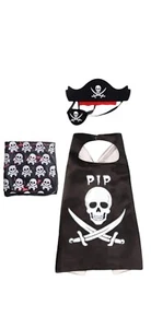 Pirate Hat Halloween Party Cosplay Caribbean Captain Cap Accessories Eye Patch - Picture 1 of 4