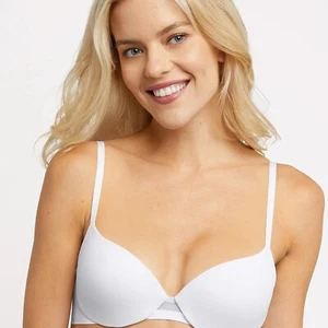 Maidenform Women DreamWire Demi T-Shirt Bra Underwire Padded #DM2300 White 34C - Picture 1 of 1