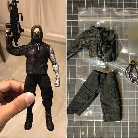 Captain America Winter Soldier 1/12 Clothes Set Model for 6in ML Action Figure Cover