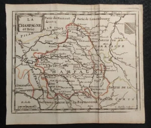 LA CHAMPAGNE ET BRIE MAP BY CHARLES INSELIN ENGRAVED - Picture 1 of 1