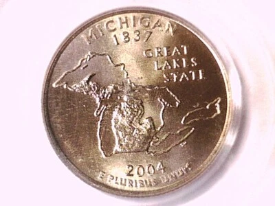 2004 D Michigan Washington State Quarter PCGS MS 67 72251984 - Image 1 of 3