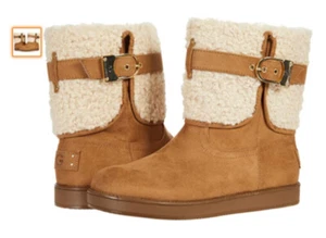 NWB GBG Los Angeles Women's Aussie Boots Light Natural/Gold Size 8.5 M - Bild 1 von 10