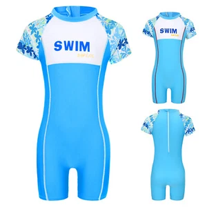 Kids Boys Swimsuit Leotards Swimwear Costume Beachwear Athletic Rash Guard - Picture 1 of 28