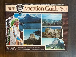 Vintage ‘80 Old West Trail Vacation Guide Wyoming South Dakota Montana - Picture 1 of 5