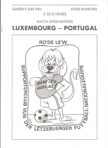 LUXEMBOURG 1984 v Portugal International match programme 09/06/1984 - Picture 1 of 1
